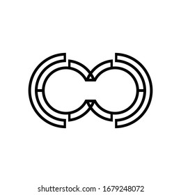 handcuff logo symbol circle concept