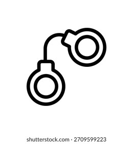 Icono de contorno de esposas. Icono de esposas