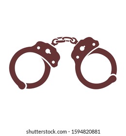 Handcuff vector. Handcuffs icon. Police icon.