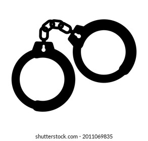 Handcuff Vector Icon Police Prison Illustration Stock Vector (Royalty ...