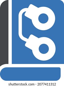 ilustración vectorial de esposas aislada en un fondo transparente. iconos vectoriales de glifo para el concepto o gráficos web.