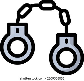 ilustración del vector de esposas sobre un fondo transparente. Símbolos de calidad premium. Icono vectorial de trazo para diseño de concepto y gráfico
