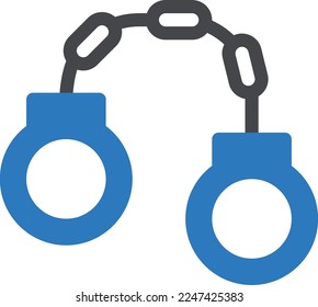 handcuff Vector illustration on a transparent background. Premium quality symmbols. Glyphs vector icons for concept and graphic design.