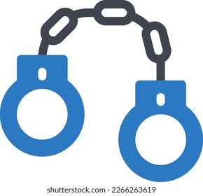 Handschellen-Vektorgrafik auf transparentem Hintergrund. Hochwertige Symbole. Glyphen Vektorsymbole für Konzept und Grafikdesign. 
