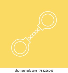 Handcuff vector line icon. eps-10