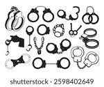 Handcuff Vector For Print, Handcuff Clipart, Handcuff Illustration