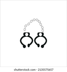 Esposas Icono de arresto ilustración vectorial 
