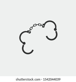 handcuffs arrest vector icon isolated icon eps 10