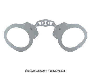 Handschellen zum Festnehmen. Vektorgrafik