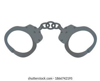 Handcuffs for arrest. vector illustration