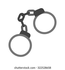 Handcuffs, arrested, criminal icon vector image.Can also be used for law and order. Suitable for mobile apps, web apps and print media.
