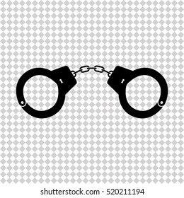 handcuffs - black  vector icon