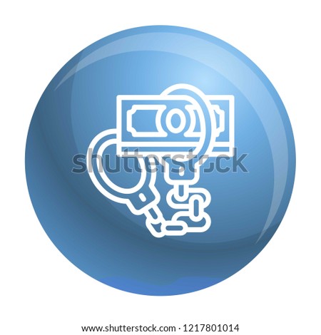 Handcuffs bribery icon. Outline handcuffs bribery vector icon for web design isolated on white background