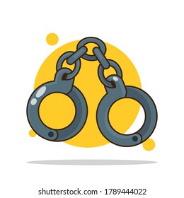 Handcuffs Cartoon Vector Illustration Design