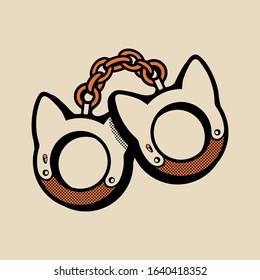 Handcuffs Cat Design is mixed between Cats & the Police stuff