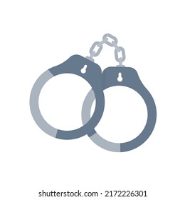 Handcuffs. Chains for detaining offenders.