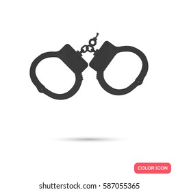 Handcuffs color flat icon for web and mobile design