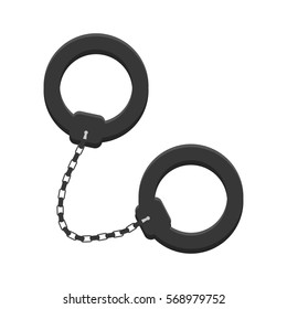 handcuffs crime icon image vector illustration design 