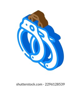 handcuffs crime isometric icon vector. handcuffs crime sign. isolated symbol illustration