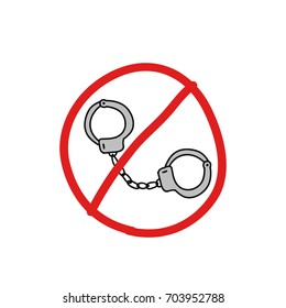 handcuffs doodle icon