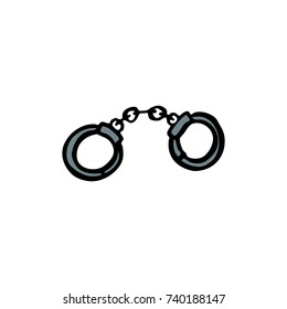 handcuffs doodle icon