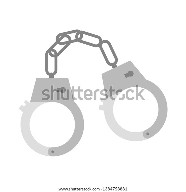 Handcuffs Flat Icon Can Be Used Stock Vector (Royalty Free) 1384758881