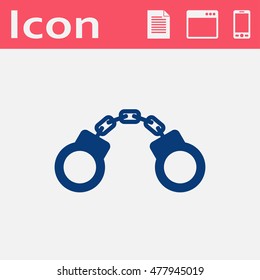 handcuffs flat vector icon 