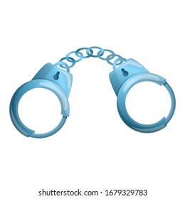 Handcuffs icon. Cartoon of handcuffs vector icon for web design isolated on white background