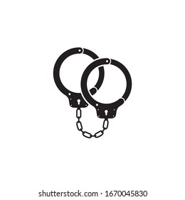 Handcuffs icon design isolated on white background. Vector illustration
