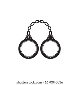 Handcuffs icon design isolated on white background. Vector illustration