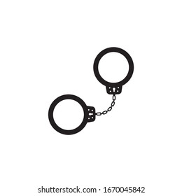 Handcuffs icon design isolated on white background. Vector illustration