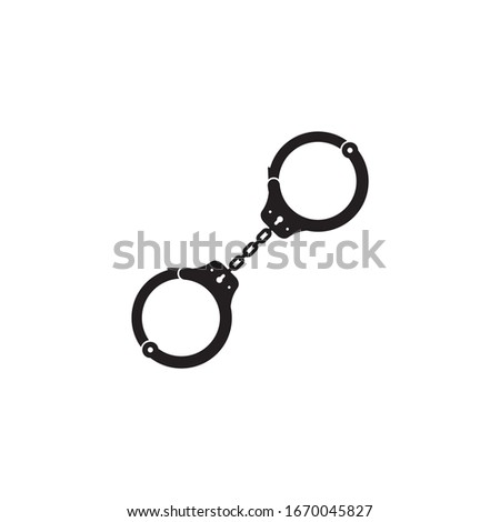 Handcuffs icon design isolated on white background. Vector illustration