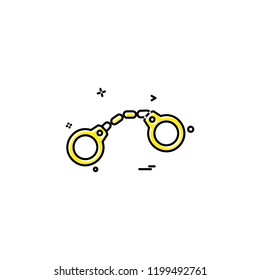 Handcuffs icon design vector 