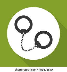 handcuffs icon design, vector illustration