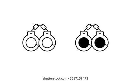 Handcuffs icon design with white background stock illustration