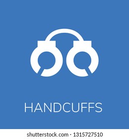  Handcuffs icon. Editable  Handcuffs icon for web or mobile.