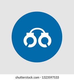  Handcuffs icon. Editable  Handcuffs icon for web or mobile.