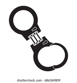 handcuffs icon flat black