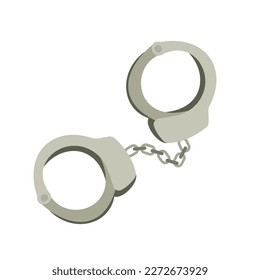 Handcuffs icon. Flat illustration of handcuffs vector icon for web