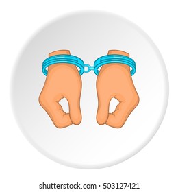 Handcuffs icon. Flat illustration of handcuffs vector icon for web