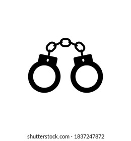 handcuffs icon glyph style design