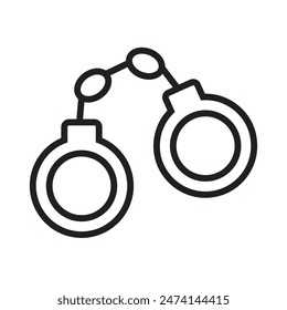 Handcuffs Icon Ideal for Law Enforcement and Security Themes