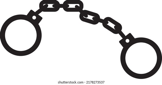 Handcuffs Icon illustration on white background..eps
