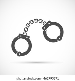 Handcuffs icon isolated