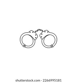 Handcuffs icon isolated vector graphics