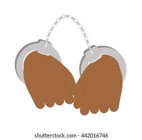 handcuffs icon. Justice and law. vector graphic