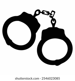 Handcuffs Icon for Law Enforcement, Security, and Justice