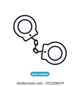 handcuffs icon. law and justice symbol template for graphic and web design collection logo vector illustration