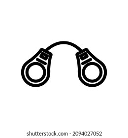 handcuffs icon line style vector