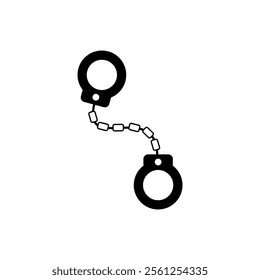 handcuffs icon logo. Court icon. lawyer and justice icon logo vector.